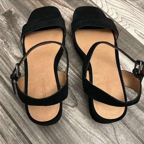 Madewell Lina Platform Sandals - True Black Suede - Picture 6 of 15
